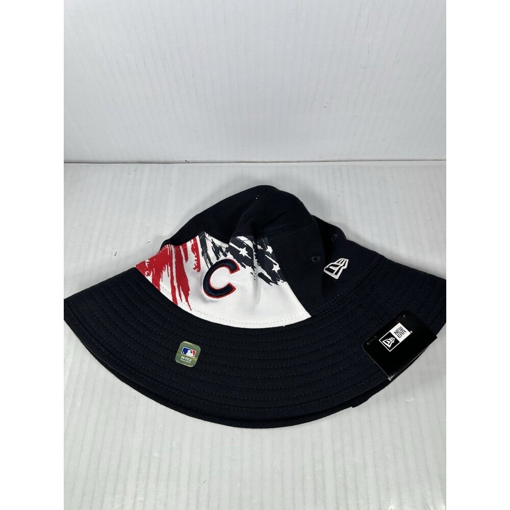New Era Chicago Cubs 4th of July 2022 Bucket Hat Navy Blue Men’s OSFM USA NWT